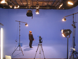 blue key incrustation video sur fond bleu captation video studio